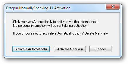 Activate Dragon Naturally Speaking